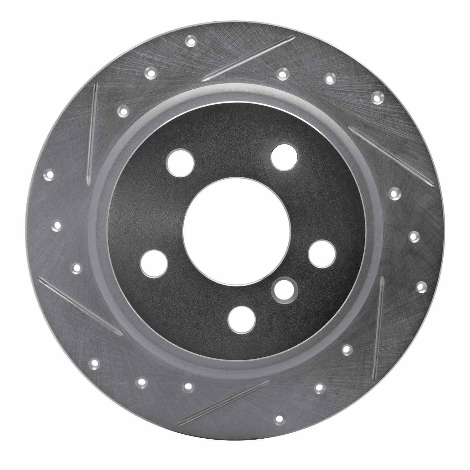 DF_63132016L_Fro.jpg R1 Concepts 2014-2025 BMW 220i (Mexico) Rear Left Drilled & Slotted Silver Brake Rotor - Image 1