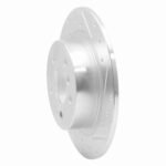 R1 Concepts 2014-2025 BMW 220i (Mexico) Rear Right Drilled & Slotted Silver Brake Rotor - Image 3