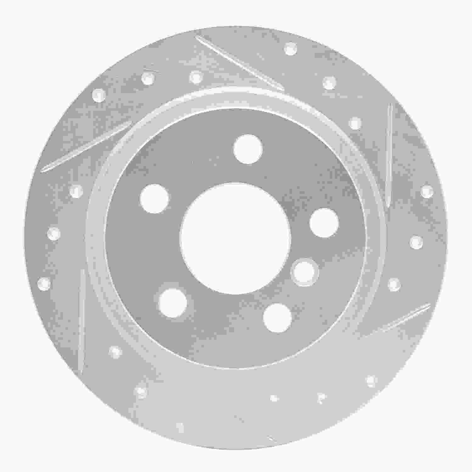 DF_63132016R_Fro.jpg R1 Concepts 2014-2025 BMW 220i (Mexico) Rear Right Drilled & Slotted Silver Brake Rotor - Image 1