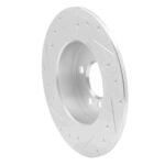 R1 Concepts 2014-2025 BMW 220i (Mexico) Rear Right Drilled & Slotted Silver Brake Rotor - Image 5