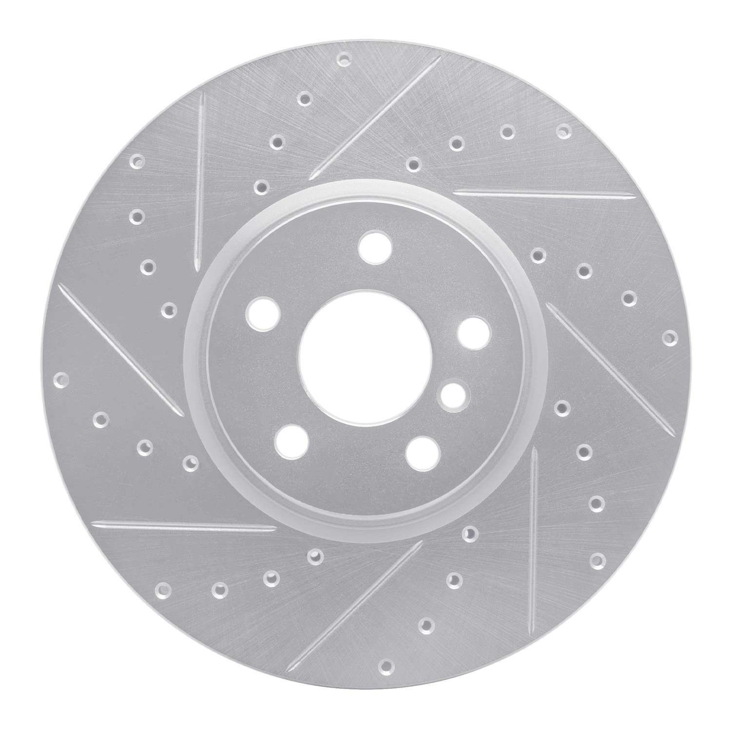 DF_63132019L_Fro.jpg R1 Concepts 15-19 Mini Cooper Clubman Front Left Drilled & Slotted Silver Brake Rotor - Image 1