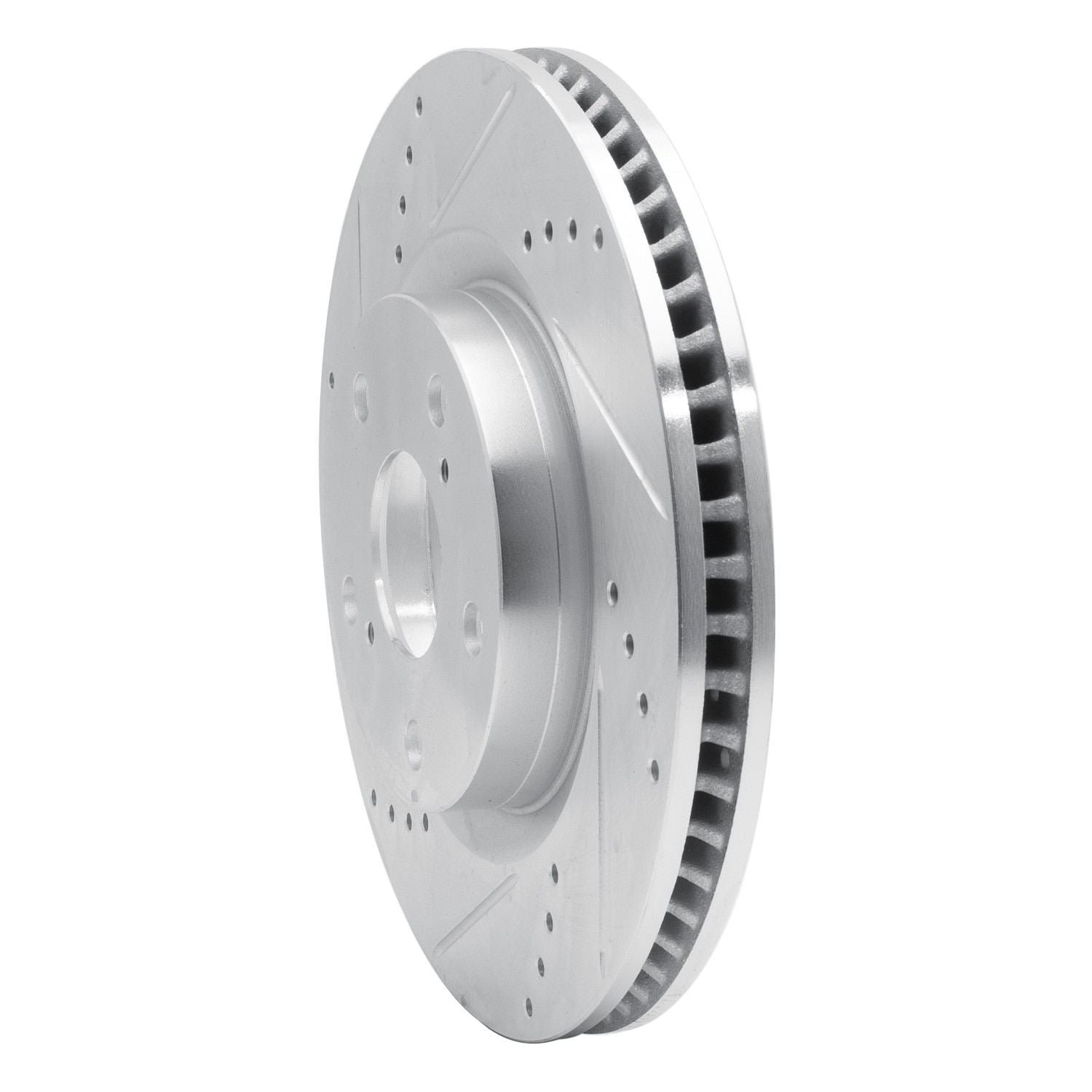 DF_63132020L_Fro.jpg R1 Concepts 2015-2026 BMW X2 Front Left Drilled & Slotted Silver Brake Rotor - Image 1