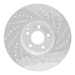 R1 Concepts 02-09 Mercedes-Benz S500 Front Left Drilled & Slotted Silver Brake Rotor - Image 2