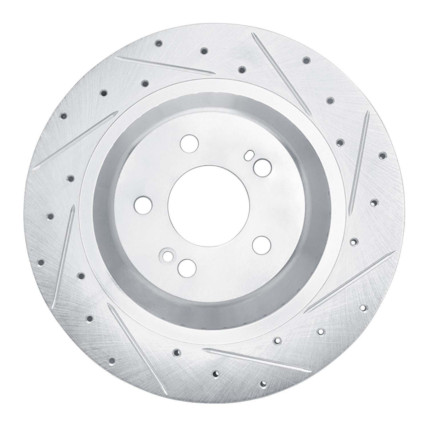 DF_63163113R_Fro.jpg R1 Concepts 2014-2021 Mercedes-Benz S550 Rear Right Drilled & Slotted Silver Brake Rotor - Image 1