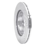 R1 Concepts 2015-2023 Mercedes-Benz C300 Sedan Rear Right Drilled & Slotted Silver Brake Rotor - Image 5