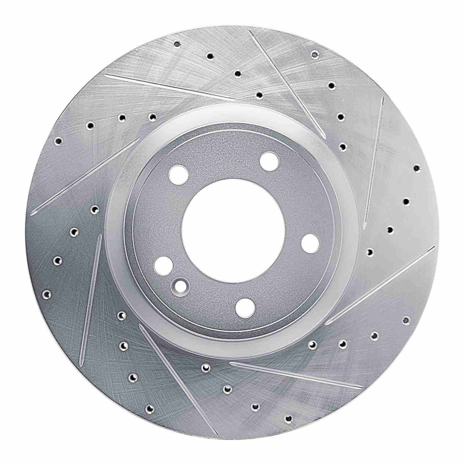 DF_63163176R_Fro.jpg R1 Concepts 2019-2025 Mercedes-Benz G550 Front Right Drilled & Slotted Silver Brake Rotor - Image 1