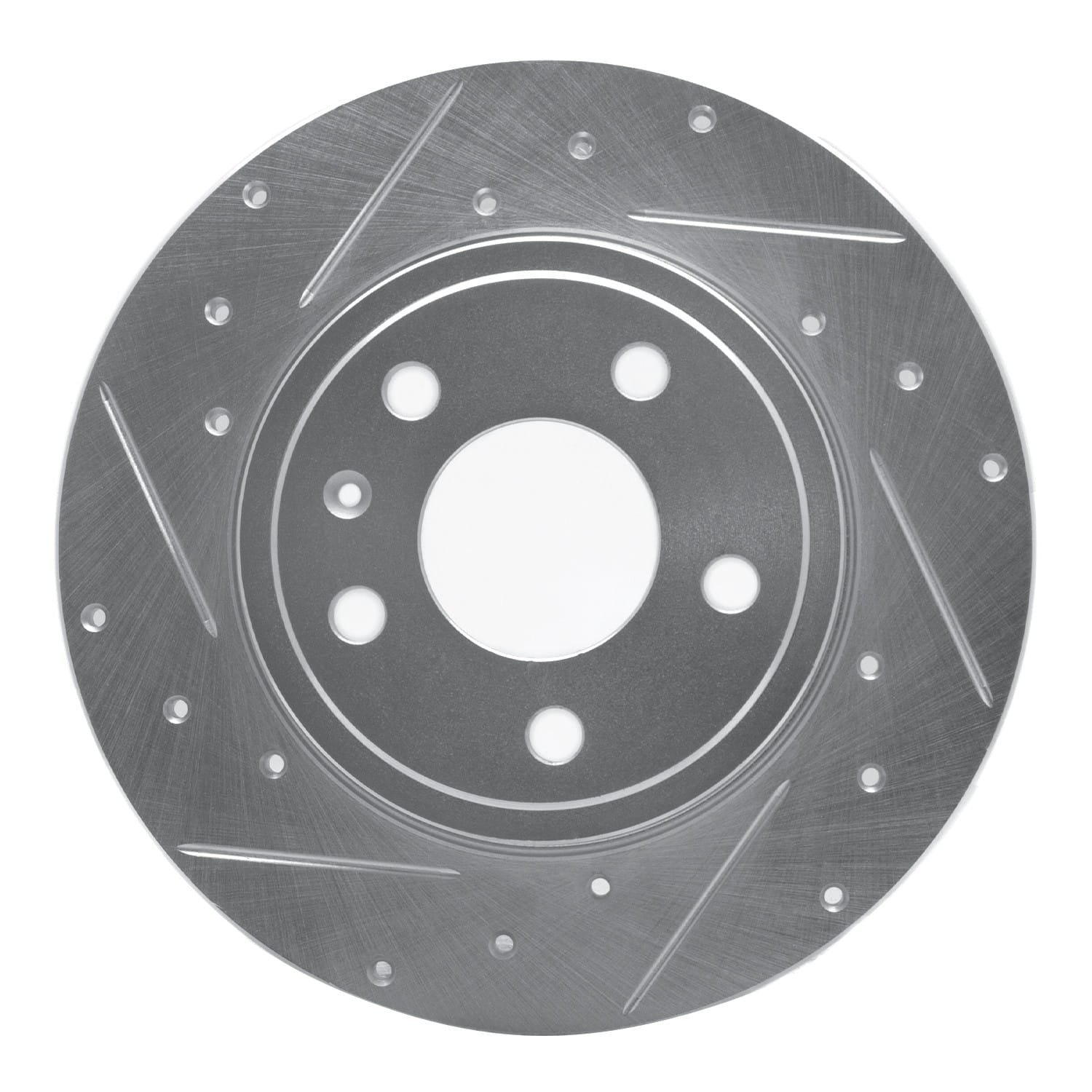 DF_63173037L_Fro.jpg R1 Concepts 2000-2009 Audi A4 Quattro Rear Left Drilled & Slotted Silver Brake Rotor - Image 1