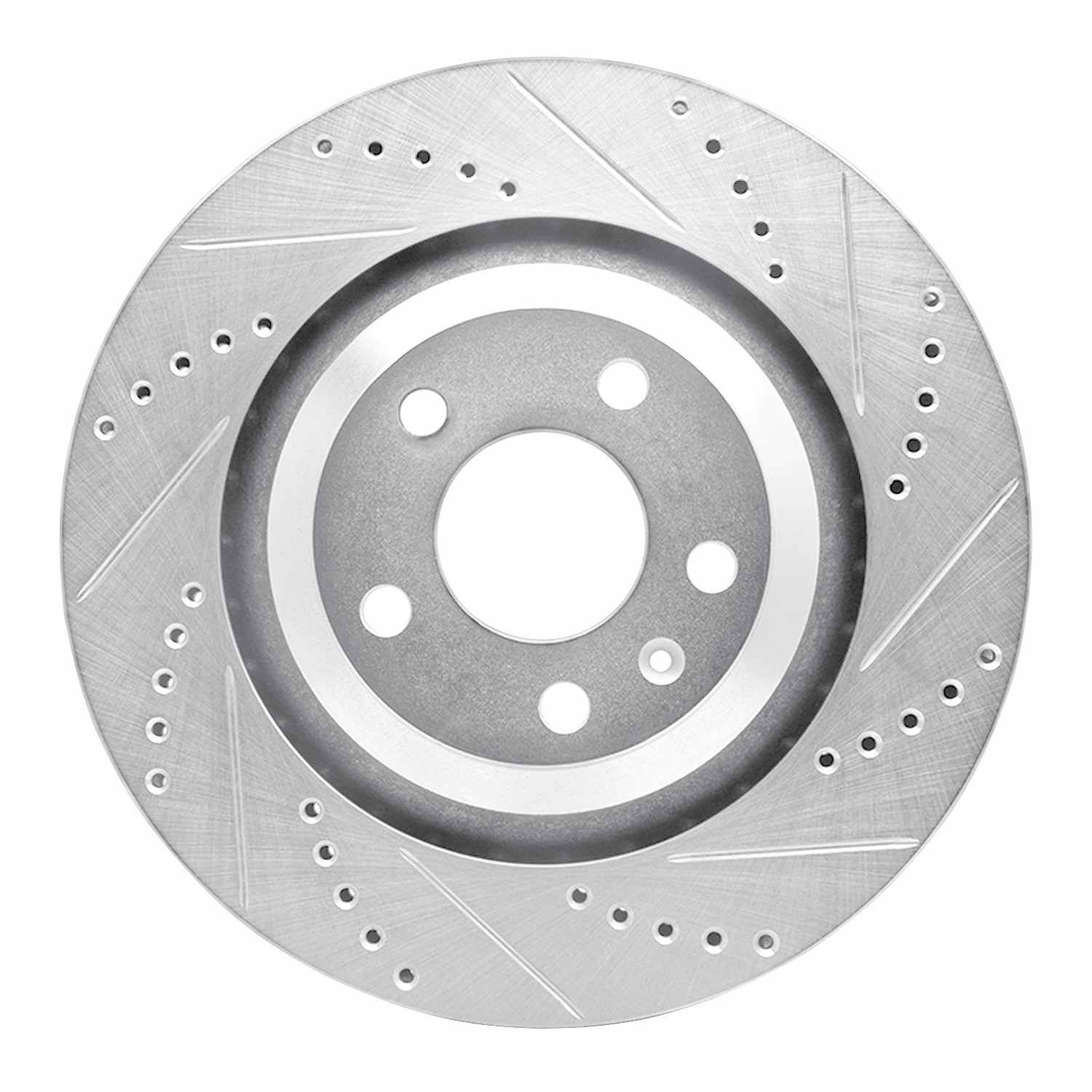 DF_63173039R_Fro.jpg R1 Concepts 05-11 Audi A6 Quattro Rear Right Drilled & Slotted Silver Brake Rotor - Image 1