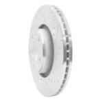 R1 Concepts 2005-2011 Audi A6 Quattro Front Right Drilled & Slotted Silver Brake Rotor - Image 3