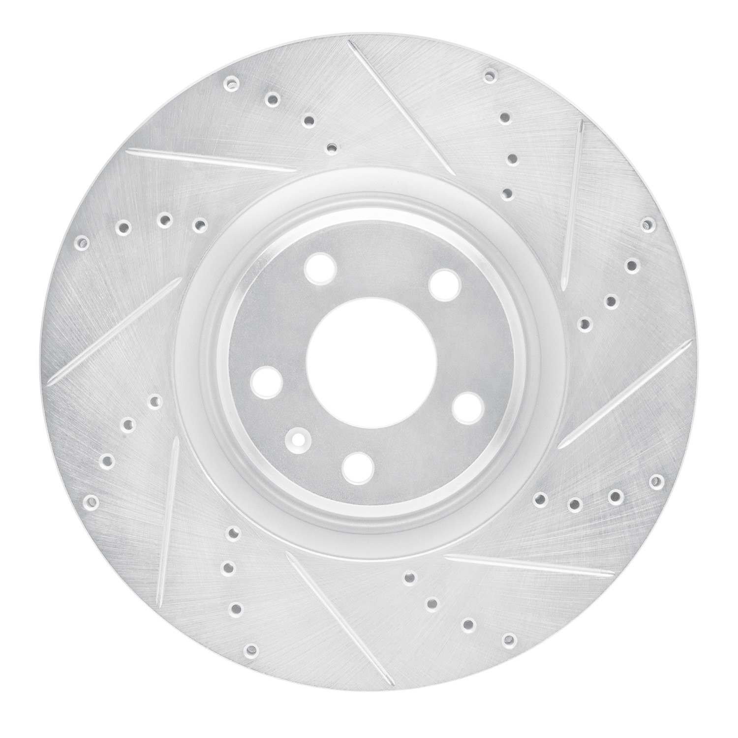 DF_63173064R_Fro.jpg R1 Concepts 2012-2018 Audi A7 Quattro Front Right Drilled & Slotted Silver Brake Rotor - Image 1