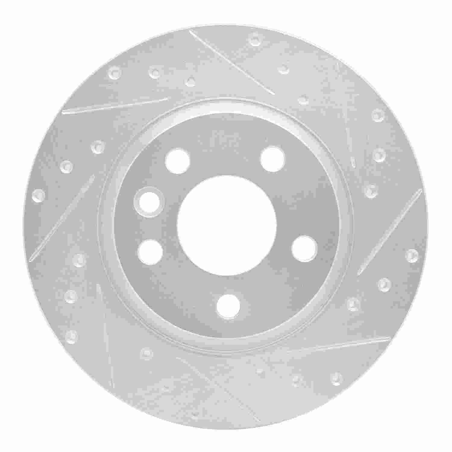 DF_63174047R_Fro.jpg R1 Concepts 2001-2003 Volkswagen EuroVan Rear Right Drilled & Slotted Silver Brake Rotor - Image 1