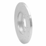 R1 Concepts 2001-2003 Volkswagen EuroVan Rear Right Drilled & Slotted Silver Brake Rotor - Image 5