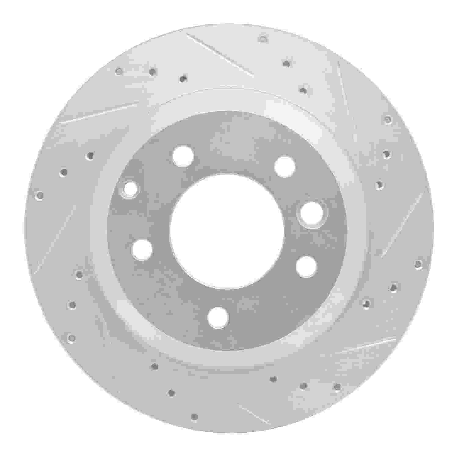DF_63174048R_Fro.jpg R1 Concepts 2003-2018 Audi Q7 Rear Right Drilled & Slotted Silver Brake Rotor - Image 1