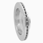R1 Concepts 2003-2018 Audi Q7 Rear Right Drilled & Slotted Silver Brake Rotor - Image 5