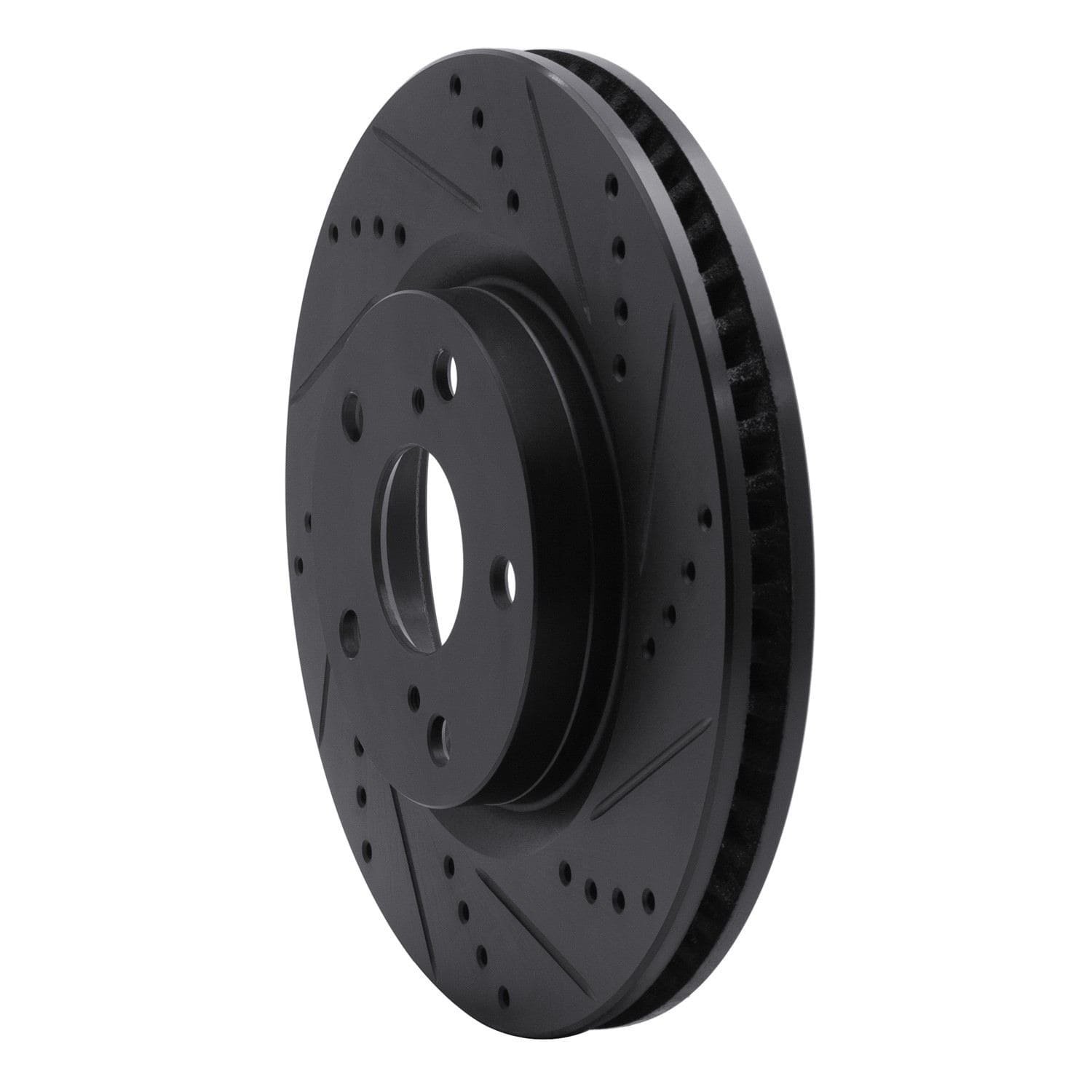 DF_63302092R_Fro.jpg R1 Concepts 08-09 Porsche Cayenne Front Right Drilled & Slotted Black Brake Rotor - Image 1