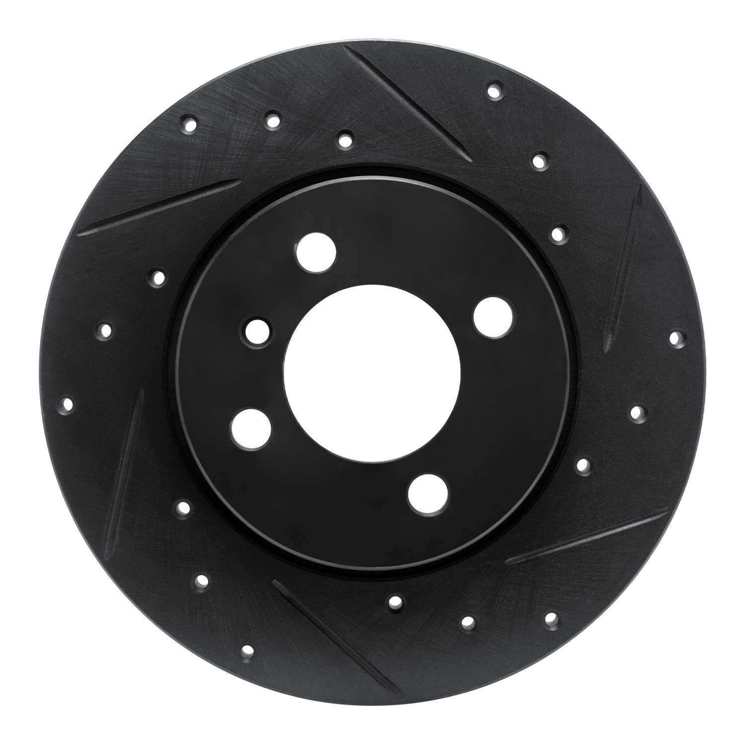 DF_63331009R_Fro.jpg R1 Concepts 84-85 BMW 318I Front Right Drilled & Slotted Black Brake Rotor - Image 1