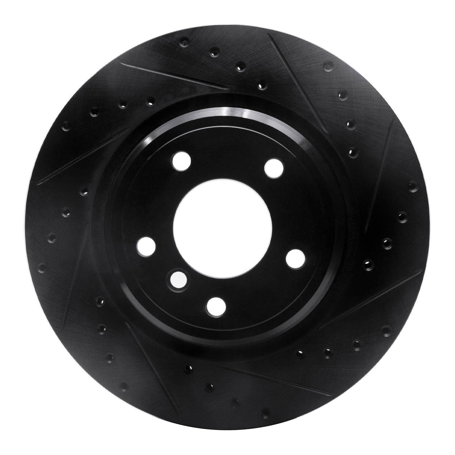 DF_63331041R_Fro.jpg R1 Concepts 95-03 BMW 750IL Rear Right Drilled & Slotted Black Brake Rotor - Image 1