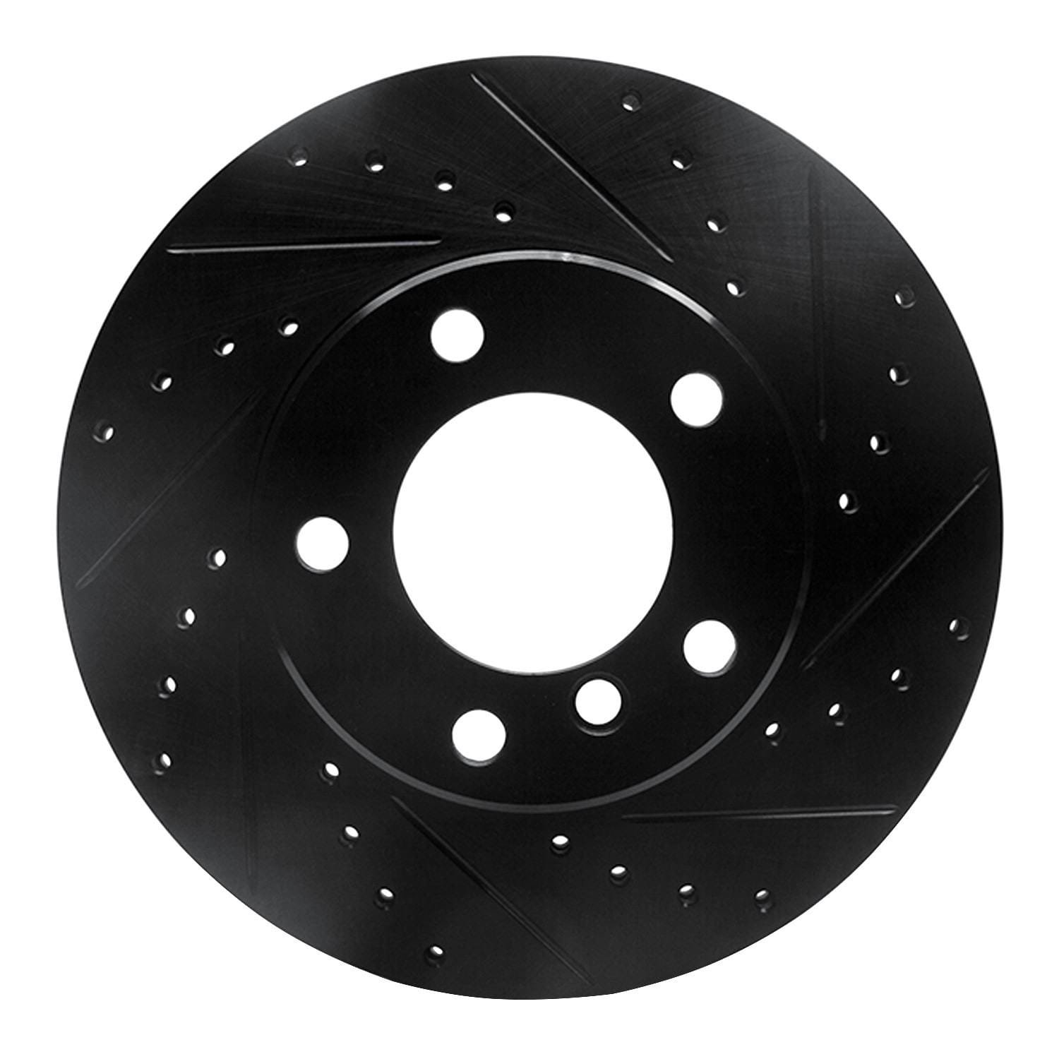 DF_63331043R_Fro.jpg R1 Concepts 96-03 BMW 525I (USA/Canada) Front Right Drilled & Slotted Black Brake Rotor - Image 1