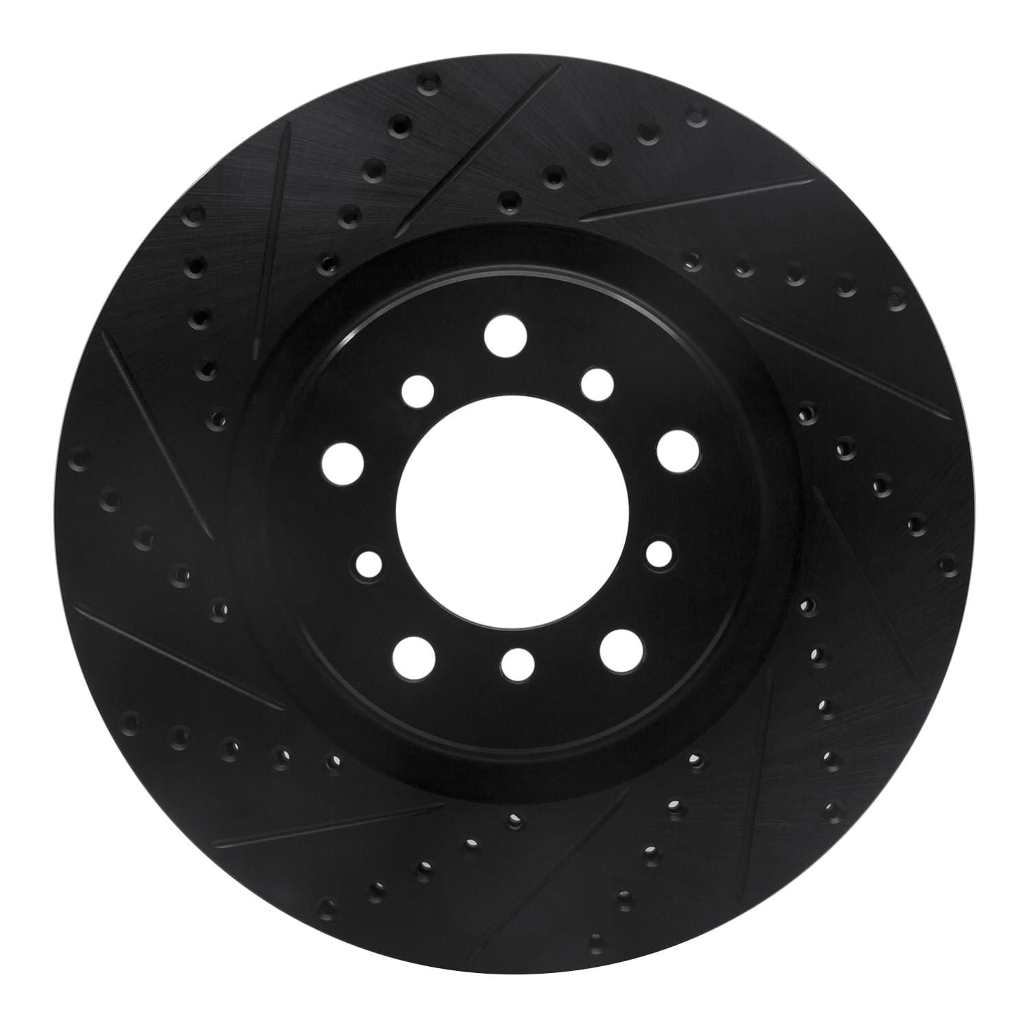 DF_63331055D_Fro.jpg R1 Concepts 01-06 BMW M3 Right Front Drilled & Slotted Black Brake Rotor - Image 1