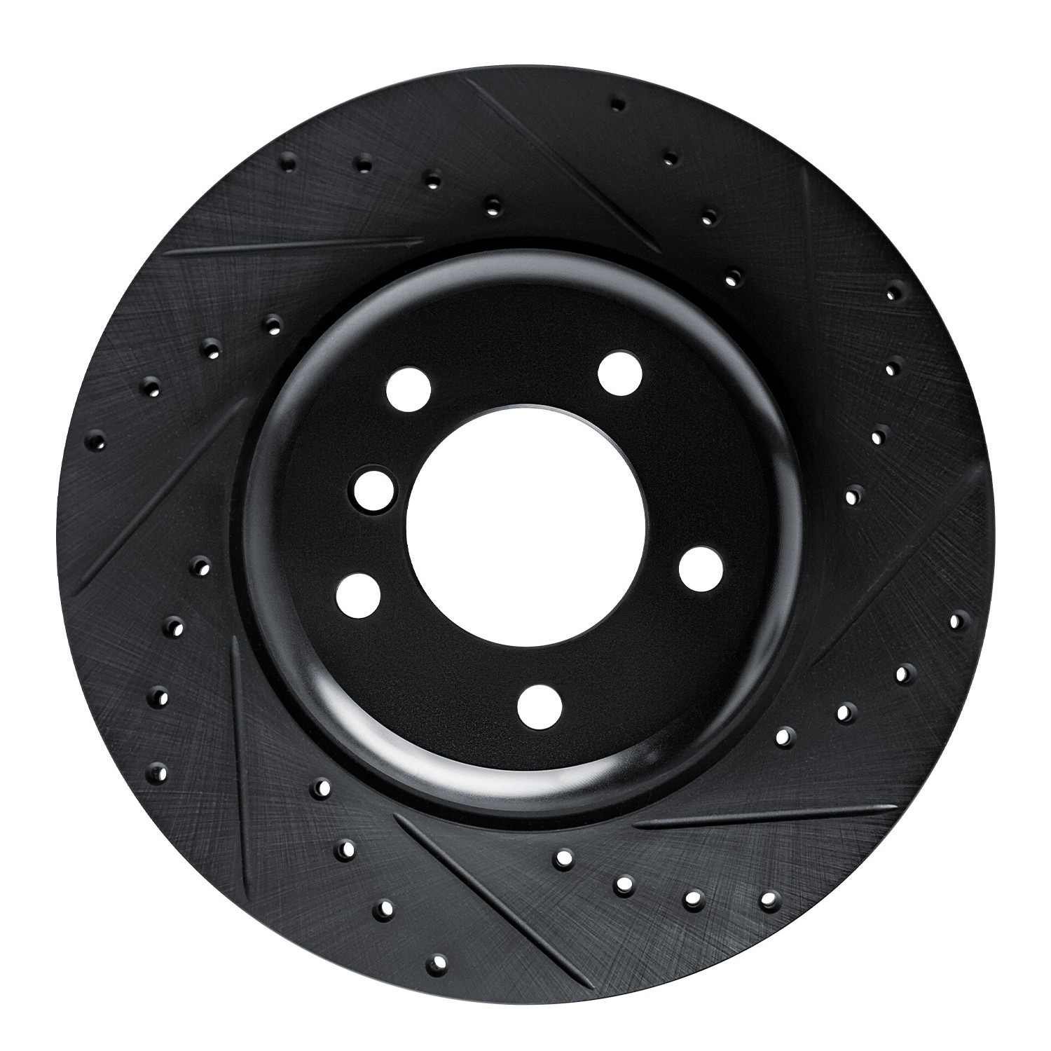 DF_63331096R_Fro.jpg R1 Concepts 09-16 BMW Z4 Front Right Drilled & Slotted Black Brake Rotor - Image 1
