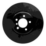 R1 Concepts 13-20 BMW 440I Coupe Front Right Drilled & Slotted Black Brake Rotor