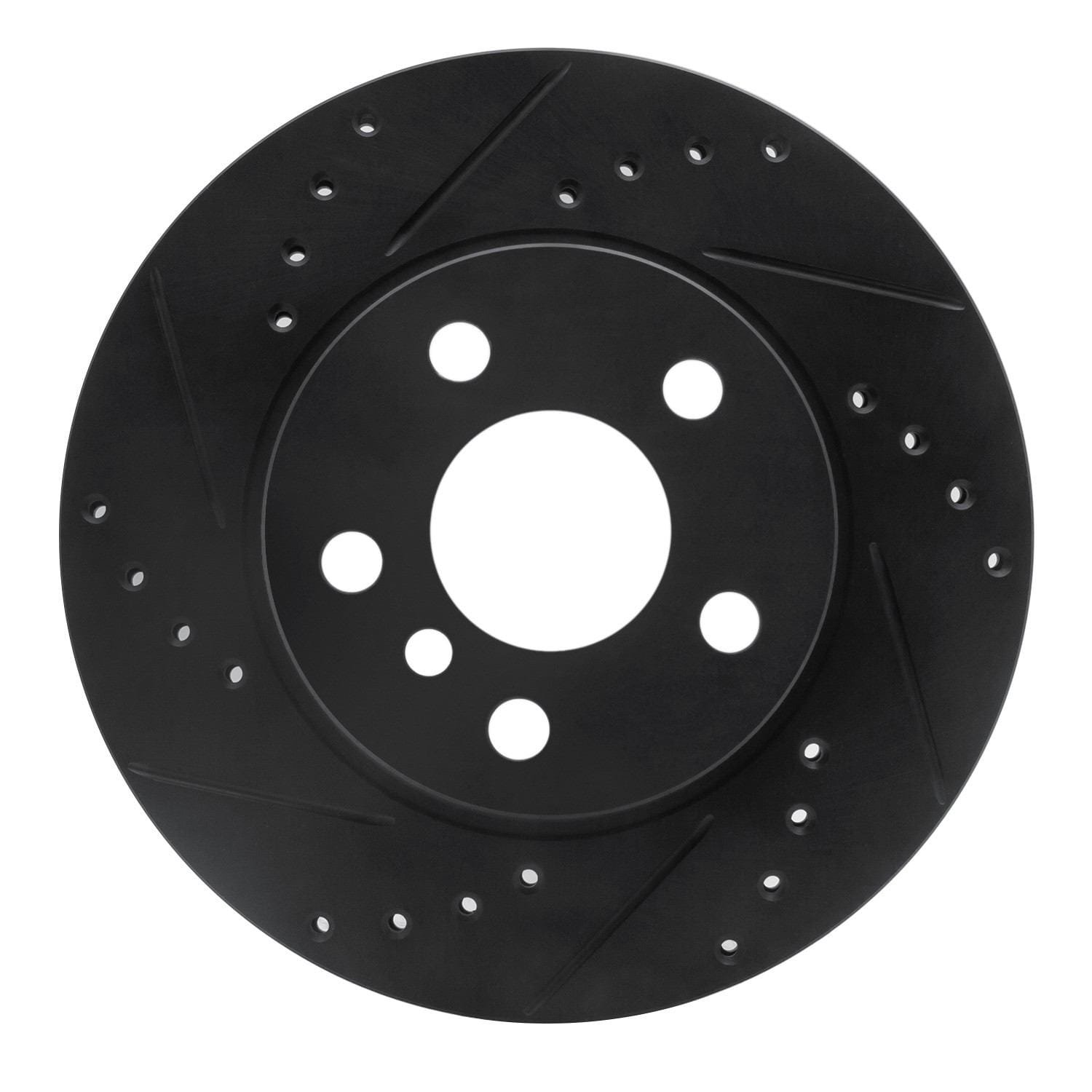 DF_63331123L_Fro.jpg R1 Concepts 14-21 BMW i3 Front Left Drilled & Slotted Black Brake Rotor - Image 1