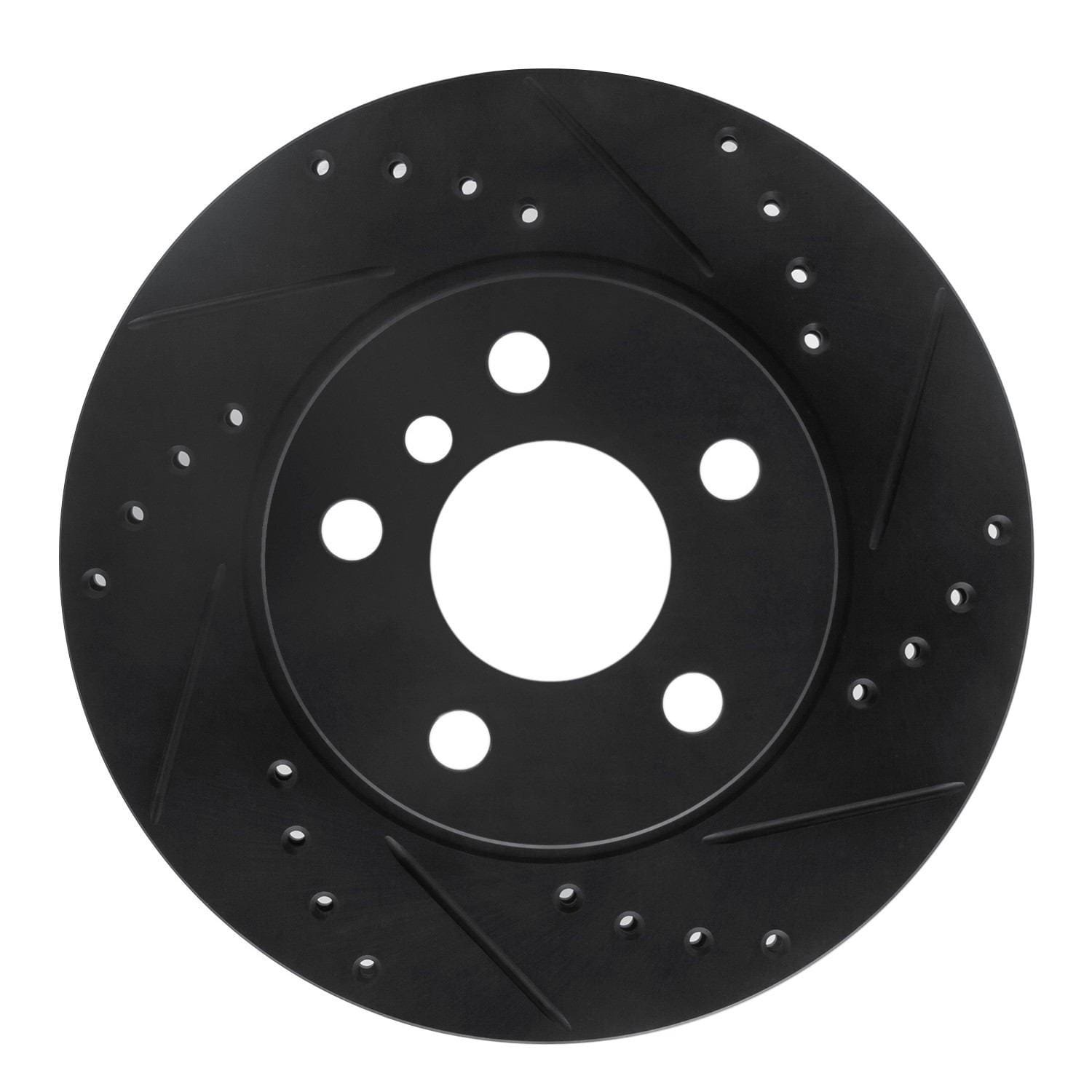 DF_63331123R_Fro.jpg R1 Concepts 14-21 BMW i3 Front Right Drilled & Slotted Black Brake Rotor - Image 1