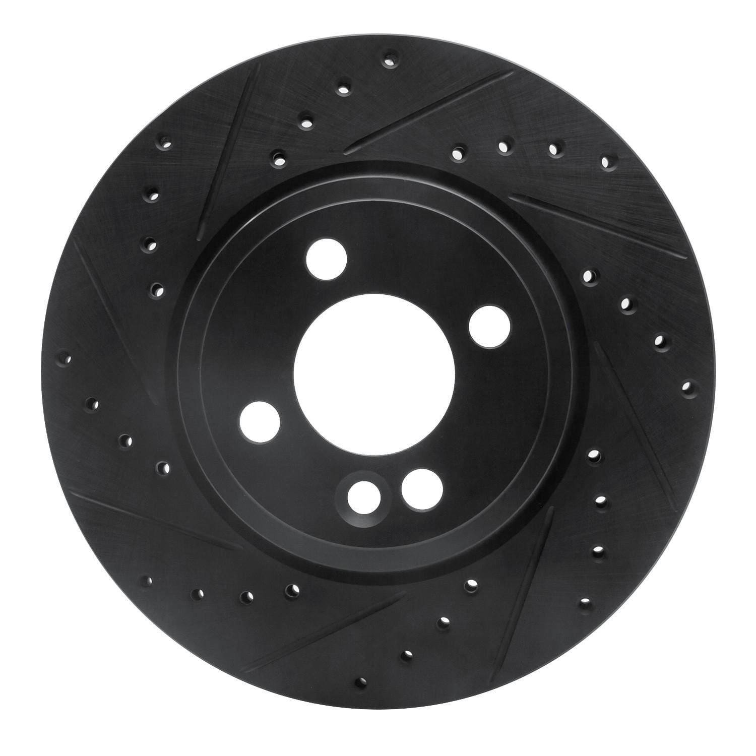 DF_63332005L_Fro.jpg R1 Concepts 07-15 Mini Cooper Clubman Front Left Drilled & Slotted Black Brake Rotor - Image 1
