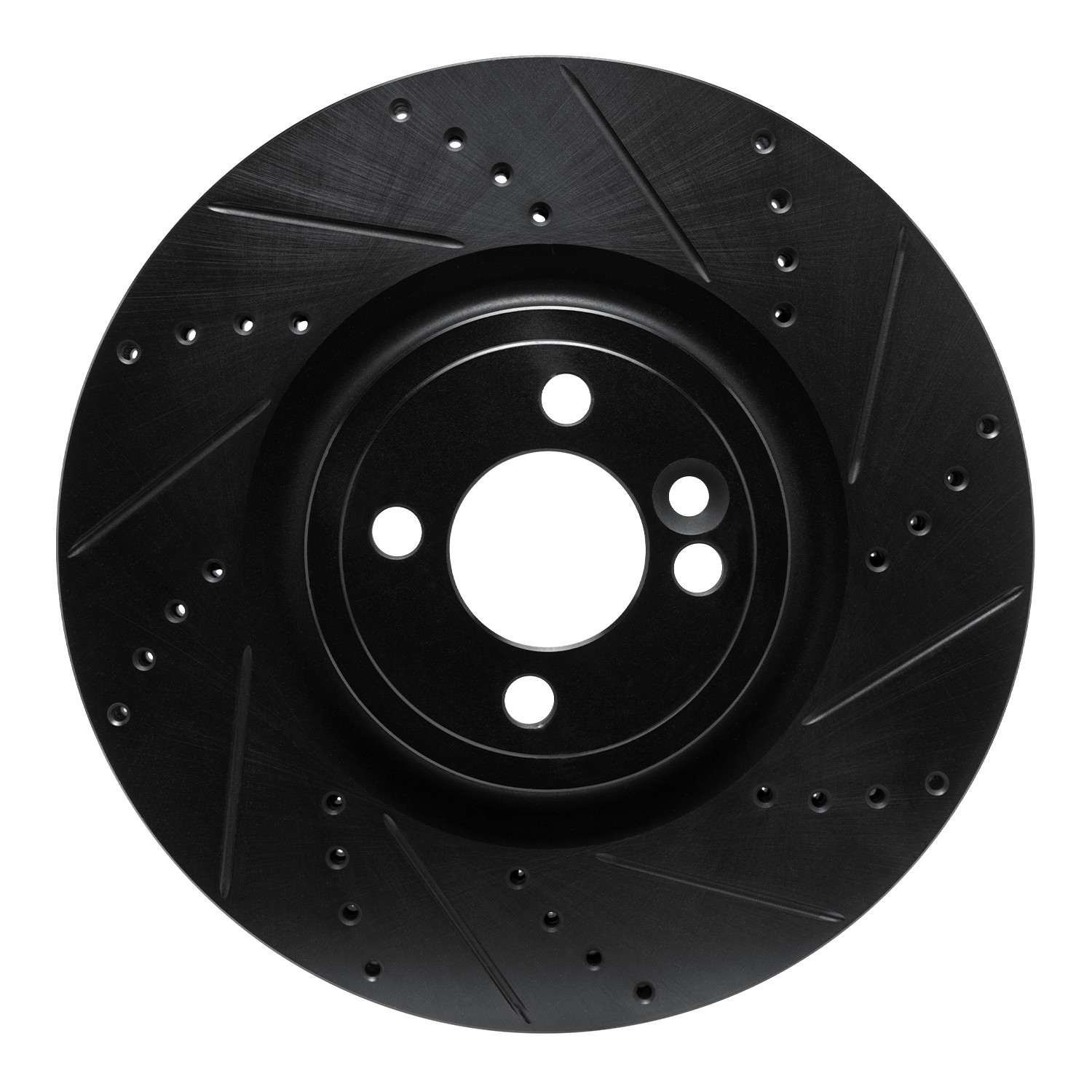 DF_63332014R_Fro.jpg R1 Concepts 13-13 Mini Cooper (Excl Clubman) Front Right Drilled & Slotted Black Brake Rotor - Image 1