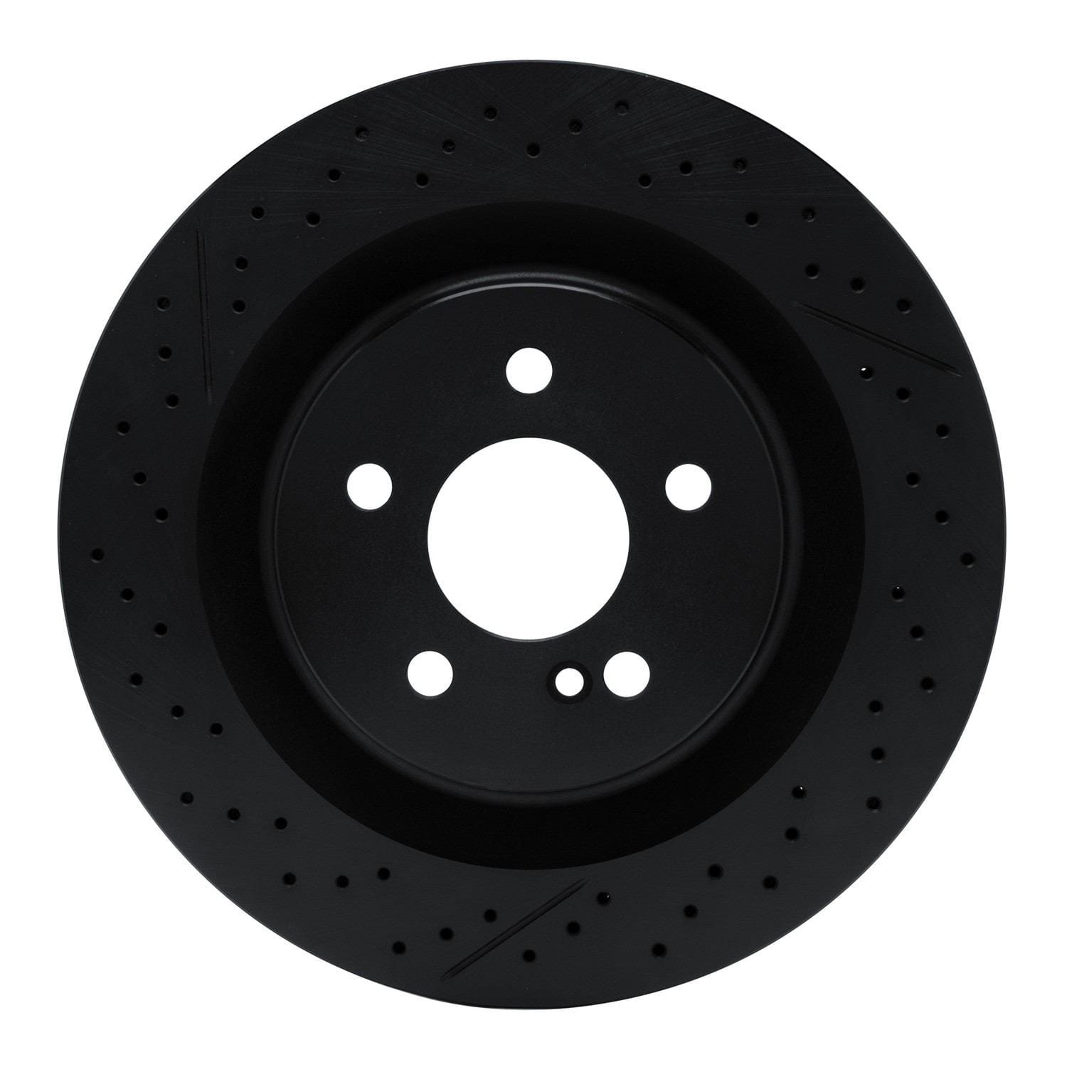DF_63363068_Fro.jpg R1 Concepts 05-11 Mercedes-Benz CLK63 AMG Rear Drilled & Slotted Black Brake Rotor - Image 1