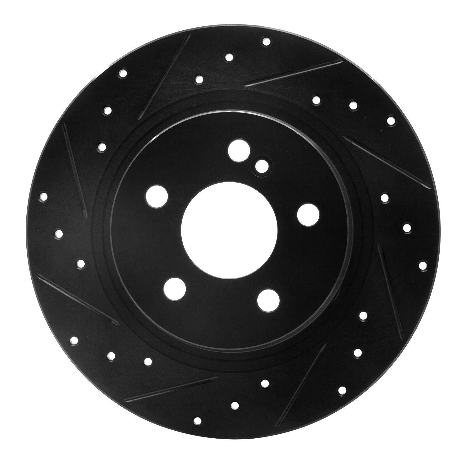DF_63363086L_Fro.jpg R1 Concepts 08-15 Mercedes-Benz C250 Rear Left Drilled & Slotted Black Brake Rotor - Image 1