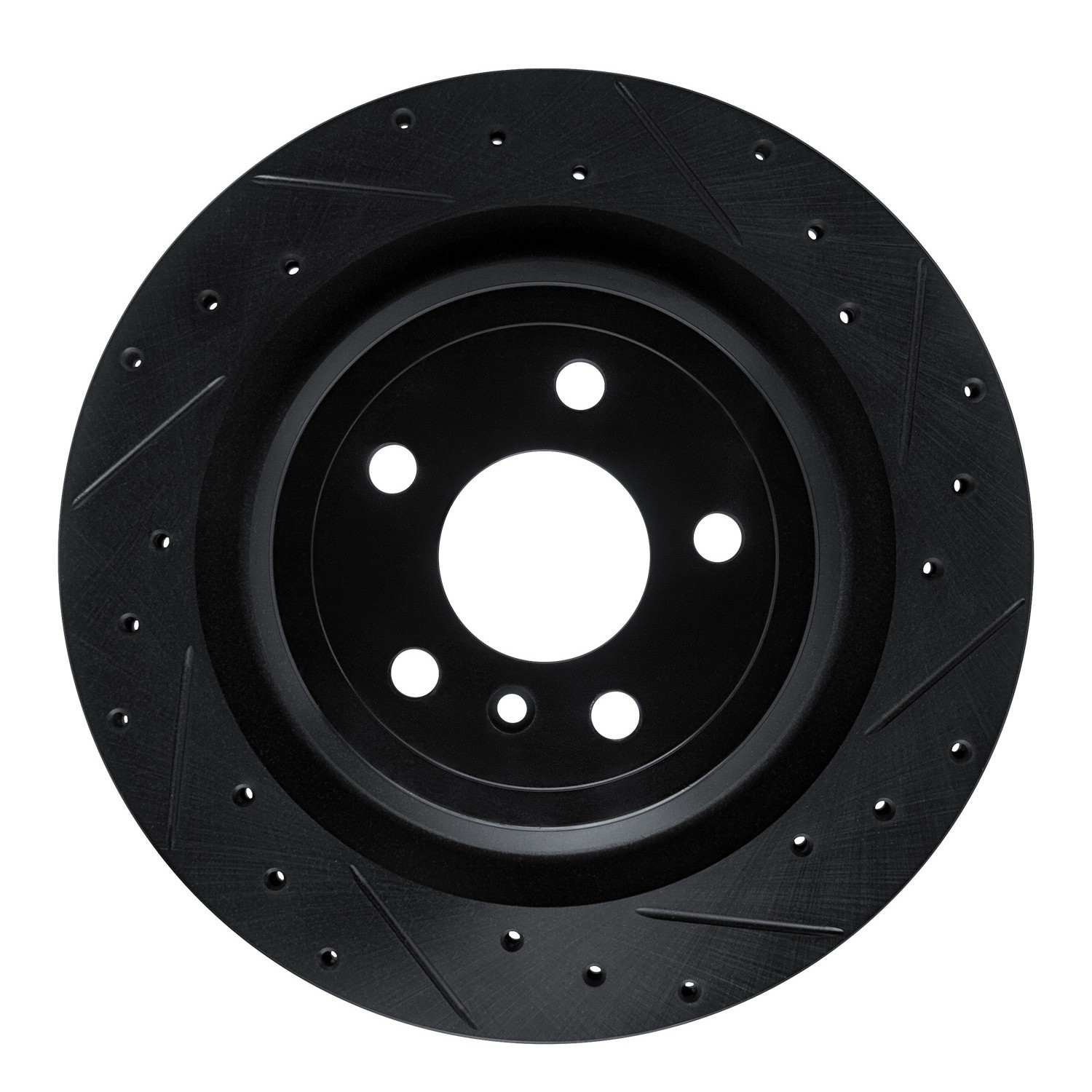 DF_63363140R_Fro.jpg R1 Concepts 12-19 Mercedes-Benz GLE300D Rear Right Drilled & Slotted Black Brake Rotor - Image 1