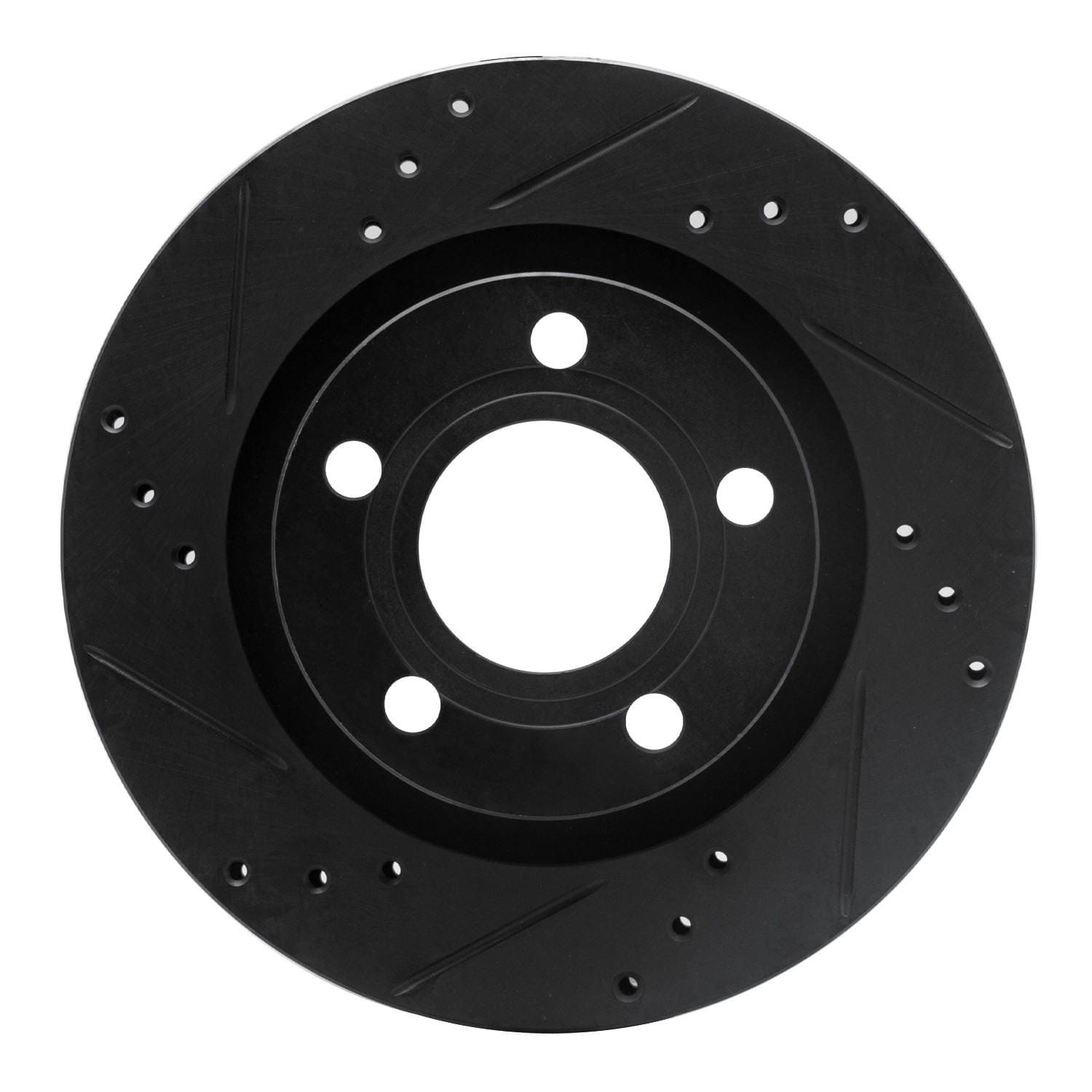 DF_63373020L_Fro.jpg R1 Concepts 00-03 Audi A8 Rear Left Drilled & Slotted Black Brake Rotor - Image 1