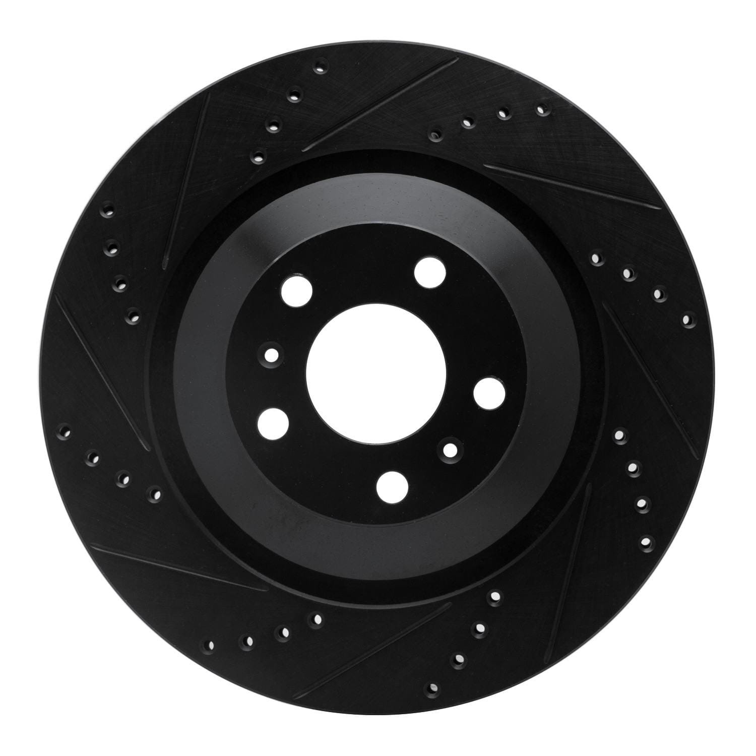 DF_63373046L_Fro.jpg R1 Concepts 04-18 Audi S8 Rear Left Drilled & Slotted Black Brake Rotor - Image 1