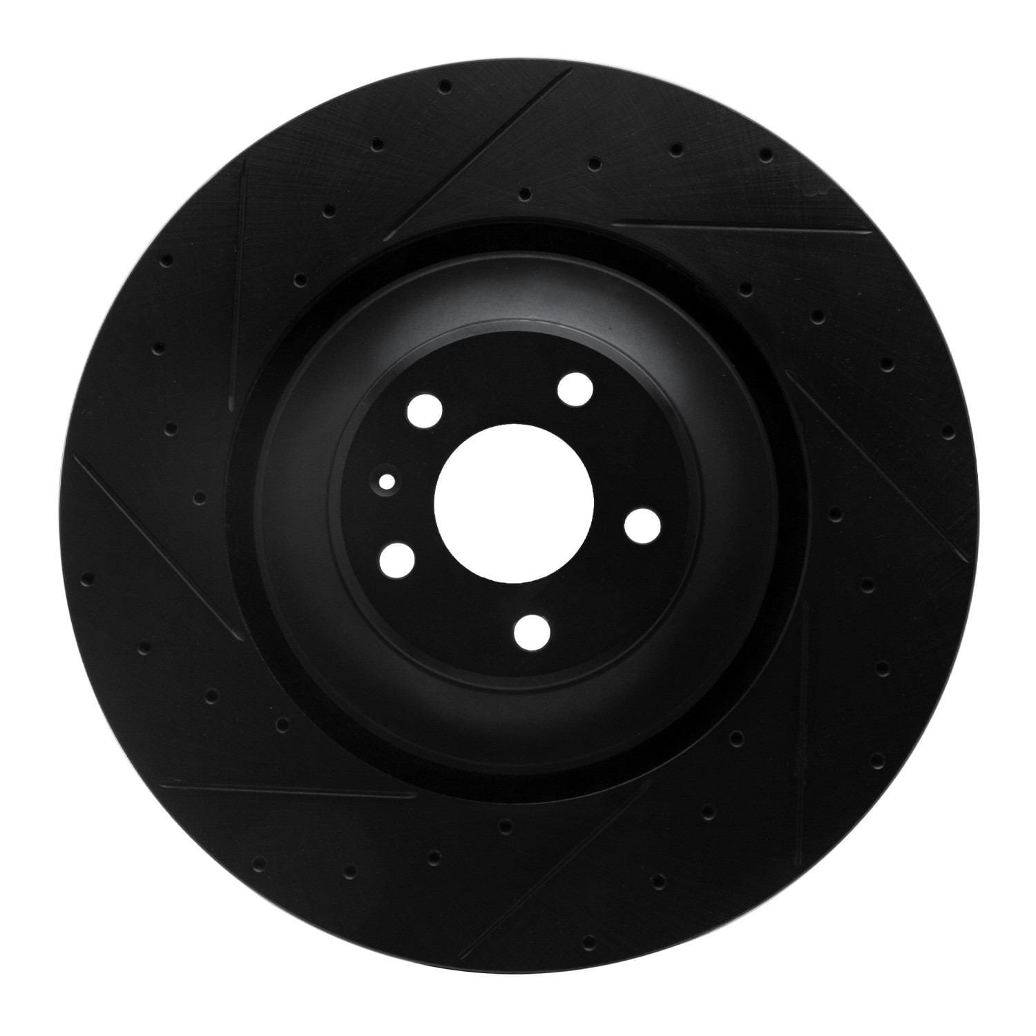 DF_63373072L_Fro.jpg R1 Concepts 12-18 Audi S8 Front Left Drilled & Slotted Black Brake Rotor - Image 1