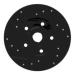 R1 Concepts 92-98 Volkswagen Golf Rear Right Drilled & Slotted Black Brake Rotor - Image 2