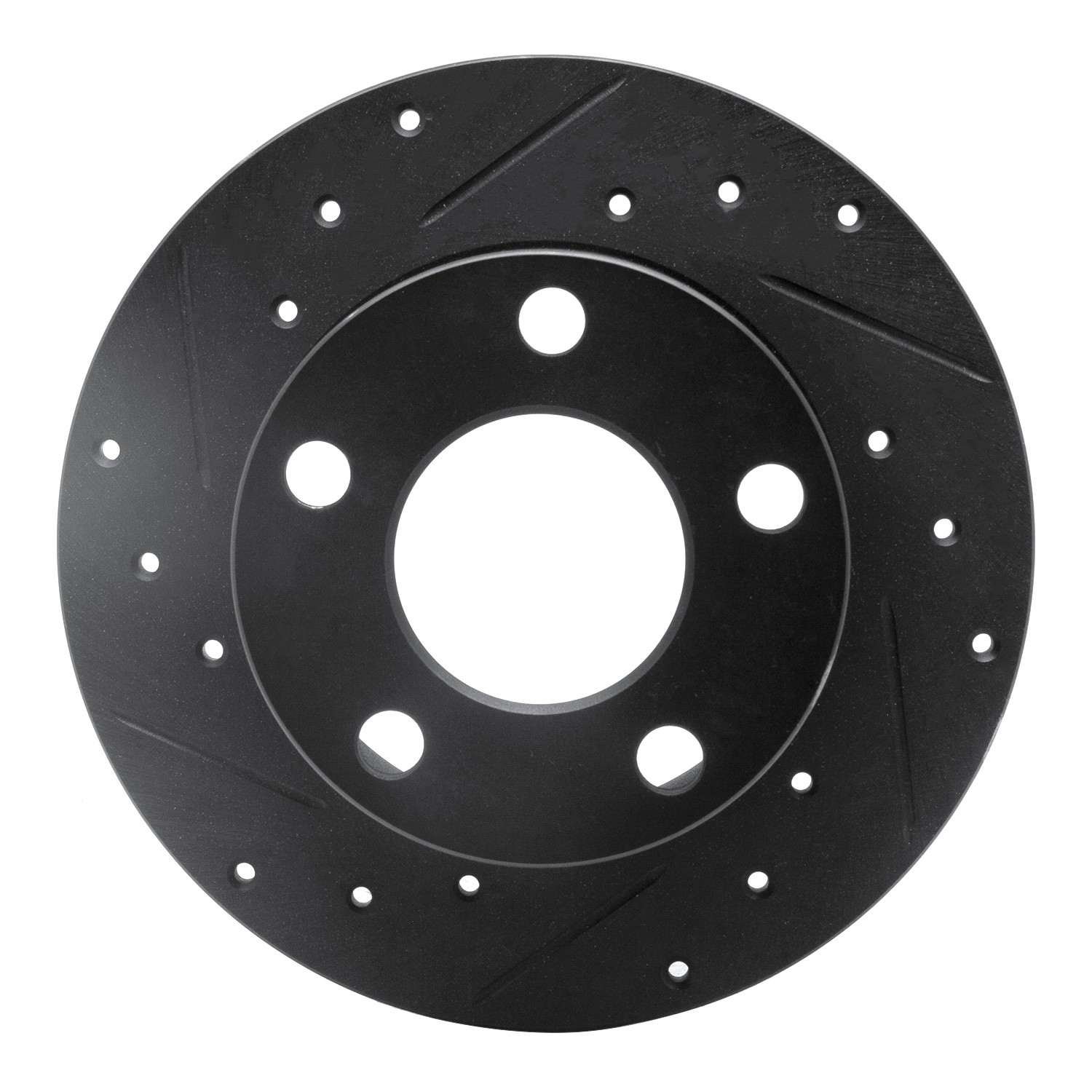 DF_63374011L_Fro.jpg R1 Concepts 92-05 Audi A6 Quattro Rear Left Drilled & Slotted Black Brake Rotor - Image 1