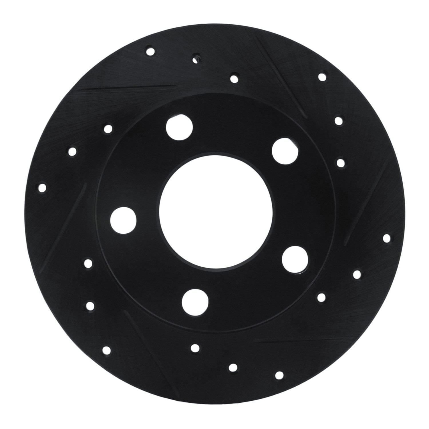 DF_63374011R_Fro.jpg R1 Concepts 92-05 Audi 100 Quattro Rear Right Drilled & Slotted Black Brake Rotor - Image 1