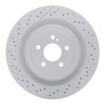 Dynamic Friction 2013-2023 Mercedes-Benz SL65 AMG Rear Drilled GeoSPEC Coated Rotor and Slotted (360x26 Vented)