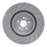 Dynamic Friction 2012-2019 Mercedes-Benz GLE63 AMG Front Drilled GeoSPEC Coated Rotor and Slotted (390x36 Vented) - Image 2