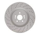 Dynamic Friction 2012-2019 Mercedes-Benz GLE63 AMG Front Drilled GeoSPEC Coated Rotor and Slotted (390x36 Vented)