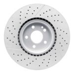 Dynamic Friction 2014-2019 Mercedes-Benz CLA45 AMG Front Drilled GeoSPEC Coated Rotor and Slotted (350x32 Vented) - Image 2