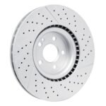 Dynamic Friction 2014-2019 Mercedes-Benz CLA45 AMG Front Drilled GeoSPEC Coated Rotor and Slotted (350x32 Vented) - Image 5