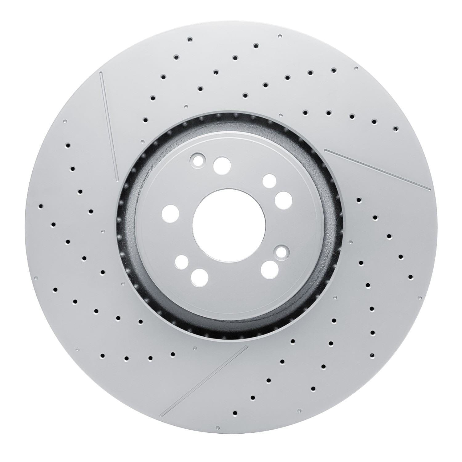 DF_63463191_Fro.jpg Dynamic Friction 2021-2025 Mercedes-Benz S63 AMG E Performance Front Drilled GeoSPEC Coated Rotor and Slotted - Image 1