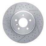 Dynamic Friction 2013-2021 BMW 328i Rear Brake Rotor - Dimpled and Slotted (345x24 Vented)