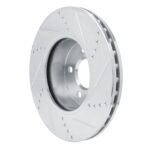 Dynamic Friction 2008-2015 Mercedes-Benz C200 (Mexico) Front Left Dimpled and Slotted Silver Brake Rotor - Image 5