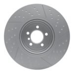 Dynamic Friction 2013-2020 BMW 440i Coupe Front GeoSPEC Coated Rotor - Dimpled and Slotted (370x30 Vented) - Image 2