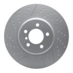 Dynamic Friction 2013-2020 BMW 440i Coupe Front GeoSPEC Coated Rotor - Dimpled and Slotted (370x30 Vented)