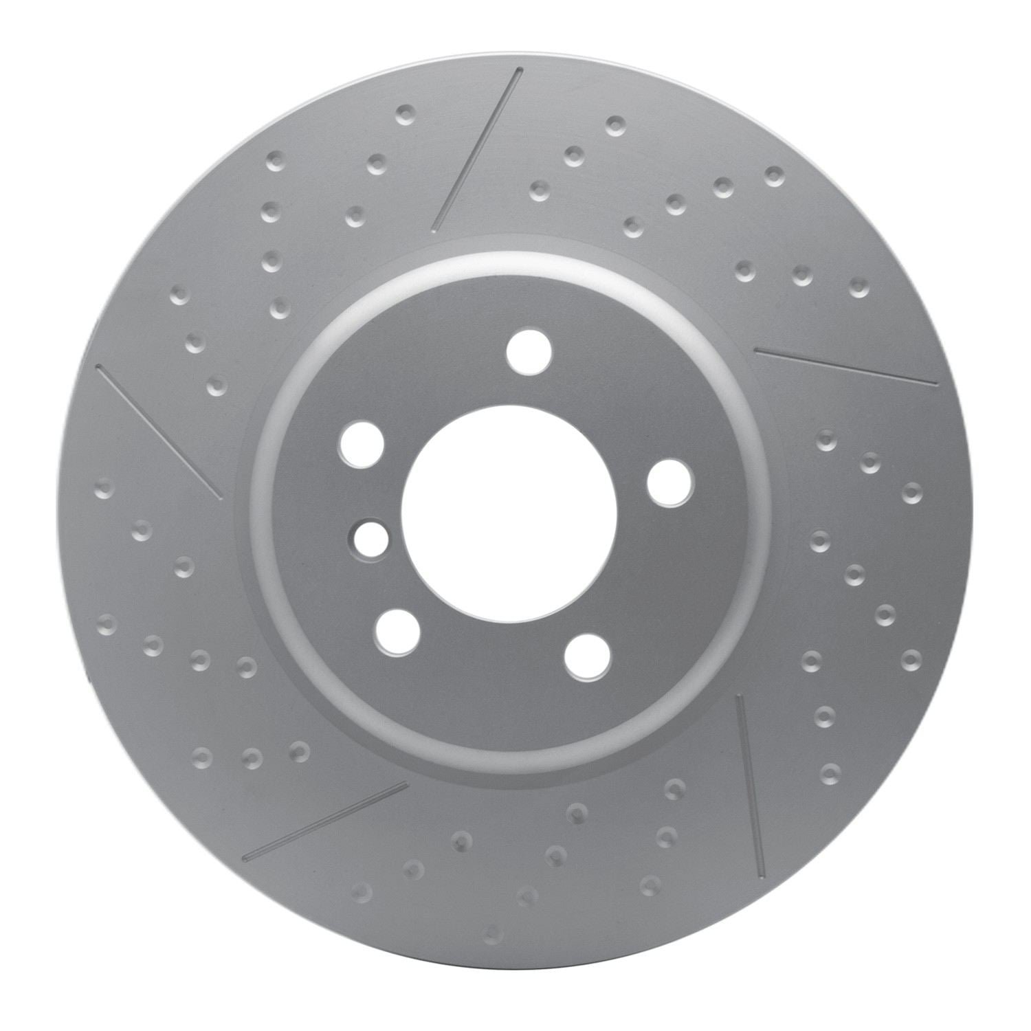 DF_64431112_Fro.jpg Dynamic Friction 2013-2020 BMW 440i Coupe Front GeoSPEC Coated Rotor - Dimpled and Slotted (370x30 Vented) - Image 1