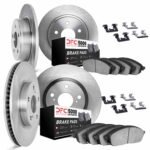 Dynamic Friction 2020-2025 Hyundai Venue Front & Rear Rotors with 5000 Advanced Brake Pads w/Hardware